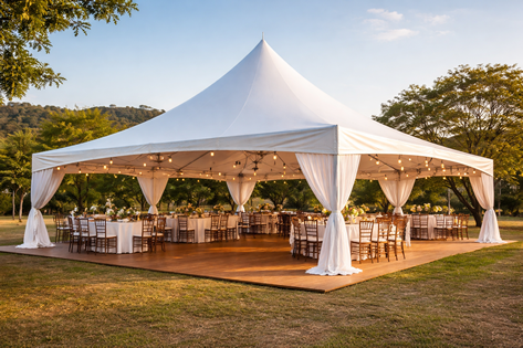 Estruturas de tendas para eventos ao ar livre em Caldazinha Estruturas de tendas para eventos ao ar livre em Caldazinha