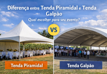 Diferença entre Tenda Piramidal e Tenda Galpão: Qual Escolher? Comparação entre tenda piramidal e tenda galpão para eventos ao ar livre