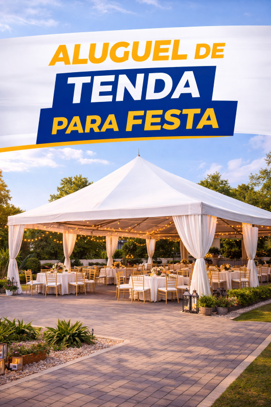Aluguel de tenda para festa Tenda elegante montada para festa ao ar livre com decoração