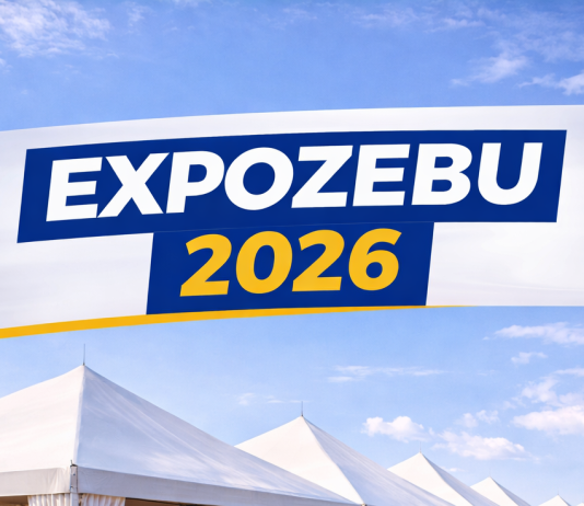 ExpoZebu 2026 Feira ExpoZebu com tendas e exposição de gado zebu