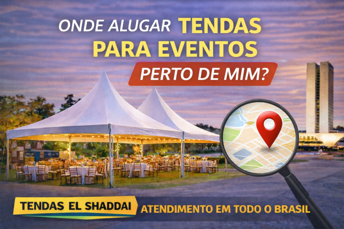 Onde Alugar Tendas para Eventos Perto de Mim Tendas para eventos montadas ao ar livre com destaque para localização e busca de tendas perto de mim