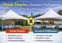 Tenda Simples x Estrutura Profissional: Veja as Diferenças Comparação entre tenda simples e estrutura profissional para eventos ao ar livre