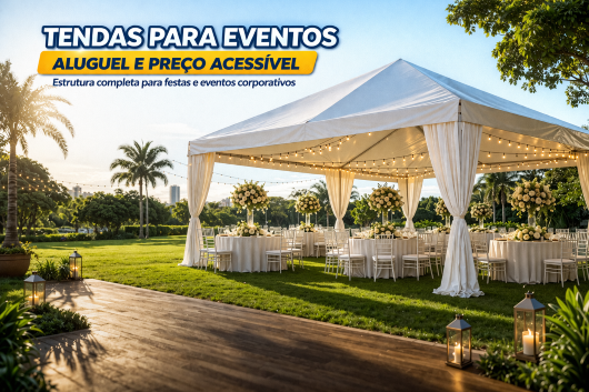 Tendas para eventos aluguel preço Preço de aluguel de tendas para eventos com estrutura elegante