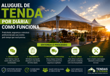 Aluguel de Tenda por Diária: Como Funciona Estrutura de tenda para evento mostrando como funciona o aluguel de tenda por diária com montagem profissional