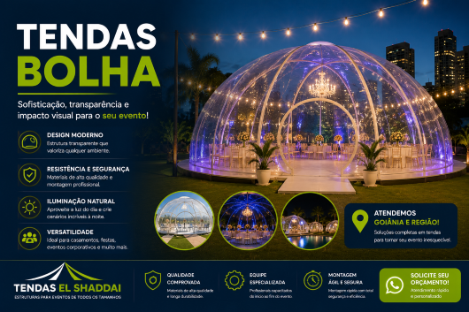 Tendas Bolha para Eventos Tenda bolha transparente para eventos sofisticados ao ar livre