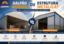 Galpão Lonado ou Estrutura Metálica: Qual é a Melhor Opção? Comparação entre galpão lonado e estrutura metálica tradicional, destacando diferenças de custo, instalação, flexibilidade e aplicações industriais.