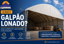 O que é um Galpão Lonado? Guia Completo, Vantagens e Aplicações Galpão lonado da Tendas El Shaddai utilizado para armazenagem, logística, indústria e agronegócio. Estrutura metálica coberta com lona de PVC de alta resistência.
