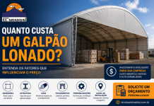 Quanto Custa um Galpão Lonado? Entenda os Fatores que Influenciam o Preço Galpão lonado utilizado para armazenagem e logística ilustrando os fatores que influenciam o custo de um galpão lonado, como estrutura metálica, lona de PVC e dimensões do projeto.