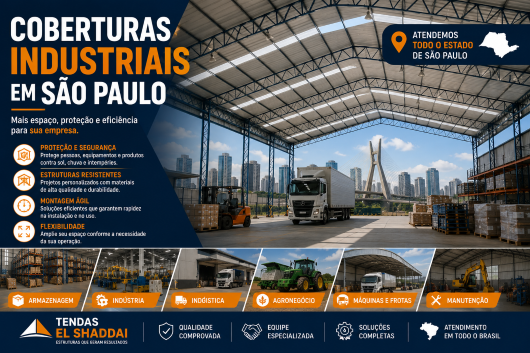 Coberturas Industriais em São Paulo | Tendas El Shaddai Cobertura industrial para empresas em São Paulo