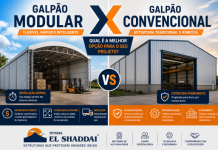 Galpão Modular x Galpão Convencional: Descubra Qual é a Melhor Opção Comparação entre um galpão modular e um galpão convencional, destacando tempo de instalação, flexibilidade, expansão e custo-benefício.