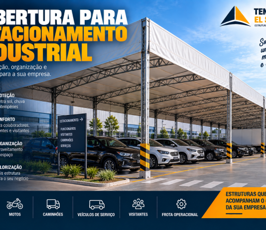 Cobertura para Estacionamento Industrial: Guia Completo Cobertura para estacionamento industrial com carros e veículos protegidos