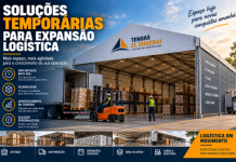Soluções Temporárias para Expansão Logística | Galpões e Coberturas Galpão lonado para expansão logística com estoque e operação de cargas