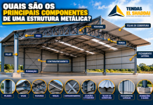 Quais São os Principais Componentes de uma Estrutura Metálica? Principais componentes de uma estrutura metálica como pilares, vigas, tesouras e terças
