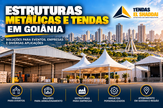 Estruturas Metálicas e Tendas em Goiânia | Tendas El Shaddai Estruturas metálicas para armazenamento e tendas para eventos em Goiânia, da Tendas El Shaddai.