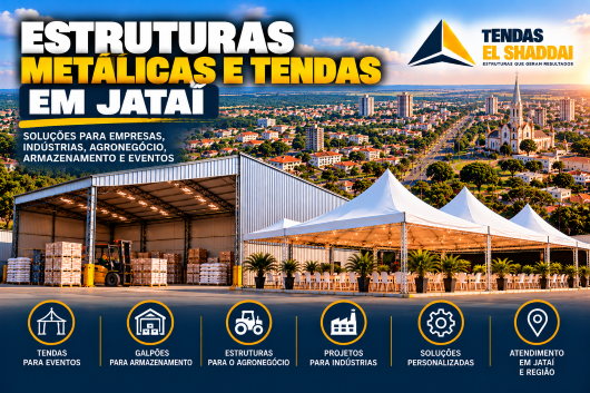 Estruturas Metálicas e Tendas em Jataí | Tendas El Shaddai Estruturas metálicas e tendas em Jataí para empresas, agronegócio e eventos