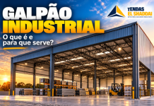 Galpão Industrial: O Que é e Para Que Serve? Galpão industrial com estrutura metálica para armazenamento e operações empresariais
